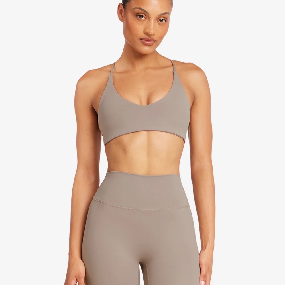 Women's Tan Sports Bra and Leggings Set